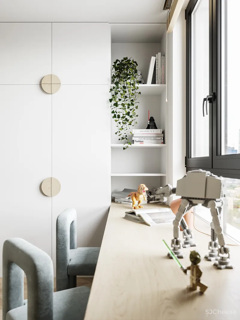 90㎡ 两室一厅,拱形元素的时尚应用,清爽又个性!