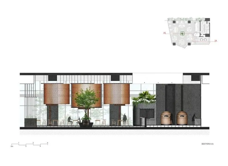 置身于高楼之中,游离于城市之外——越南Pizza 4P’s餐厅