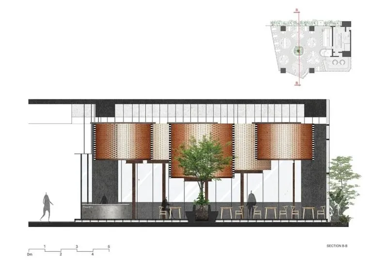 置身于高楼之中,游离于城市之外——越南Pizza 4P’s餐厅