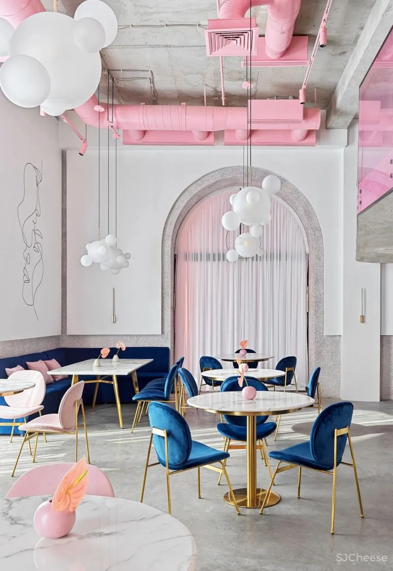 Lenz Architects 159㎡ 粉色餐厅设计