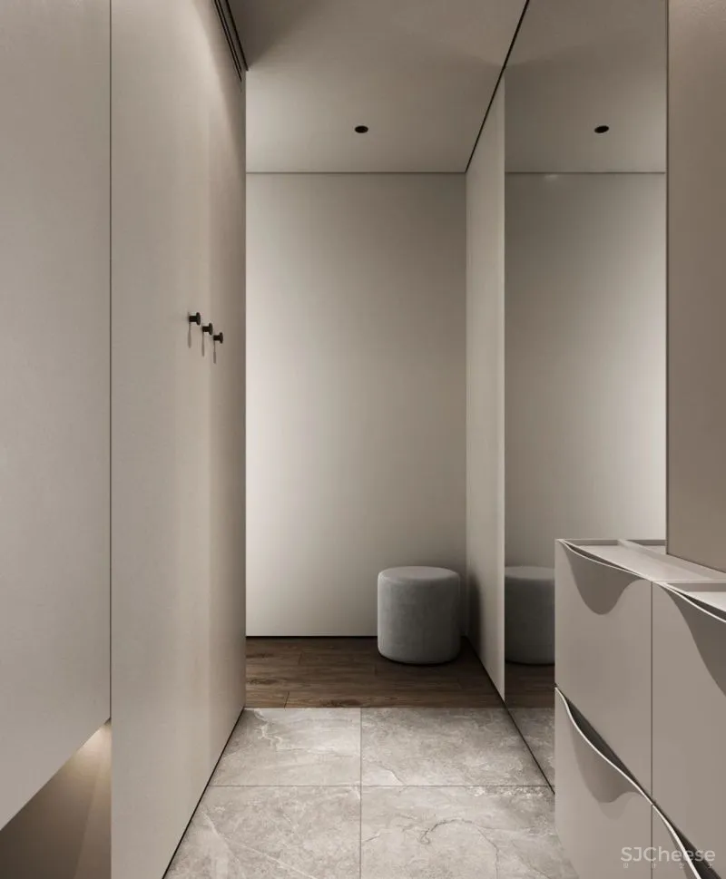 40㎡ 小公寓，客厅加个帘子做隔墙，一房能变两房用