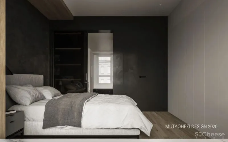 黄铜、石材、藤编，温暖自然的大平层设计丨木桃盒子