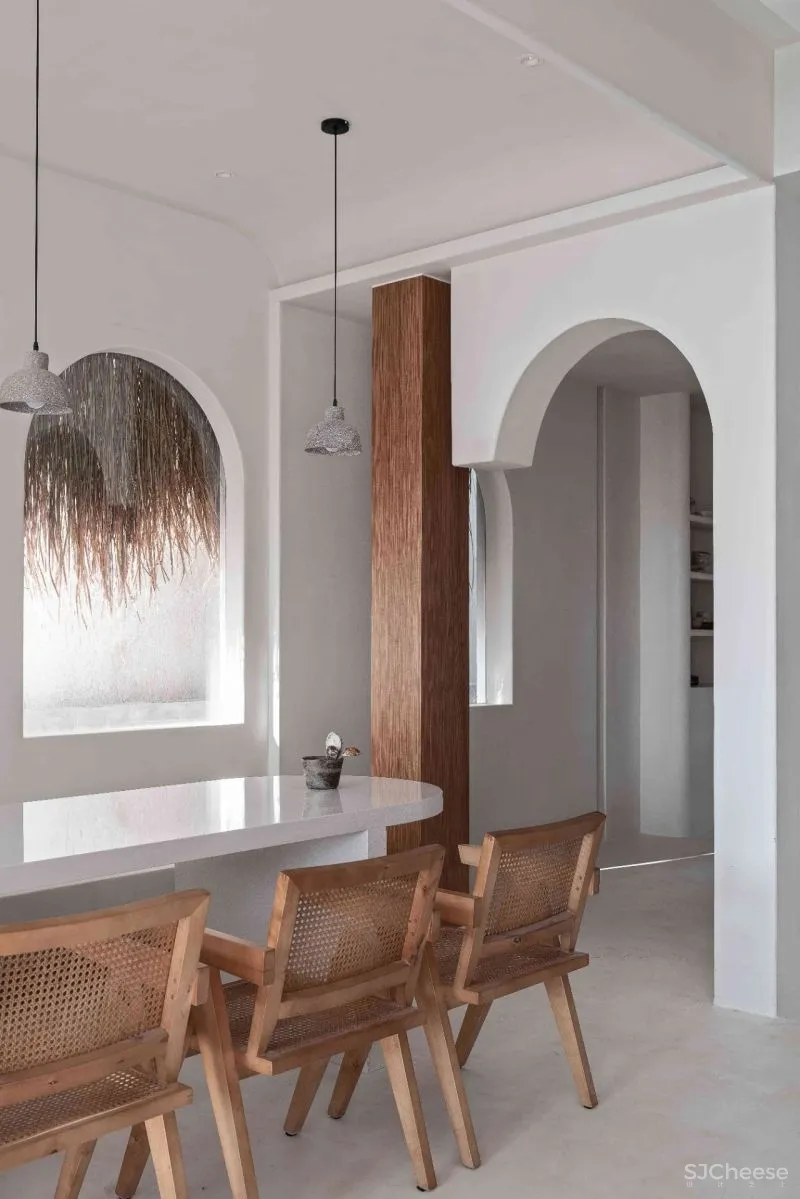 400㎡极简白咖啡馆,重塑建筑几何之美 一野设计