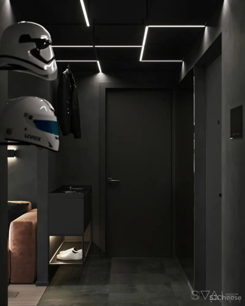 90㎡黑色沉稳，豪宅范儿十足