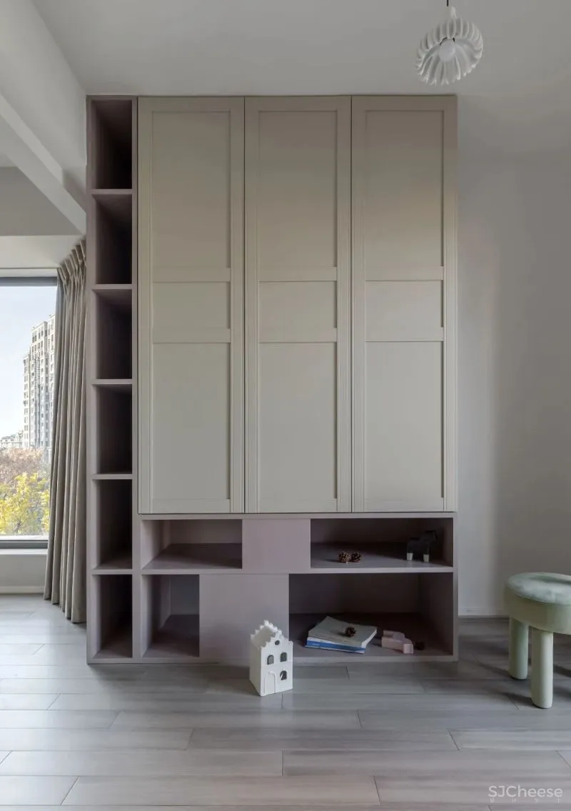 豆绿浅粉 蜂蜜色,折衷主义现代格调 禄本设计