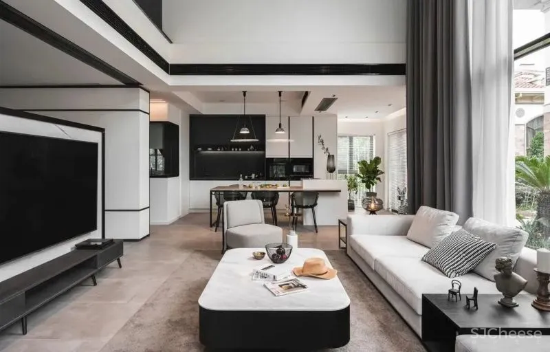 隔出玄关，打开客餐厅，环绕落地窗让家充满阳光 王中玮