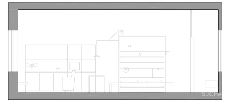 36㎡ 一室一厅,功能区隔而不断,更显通透空间感