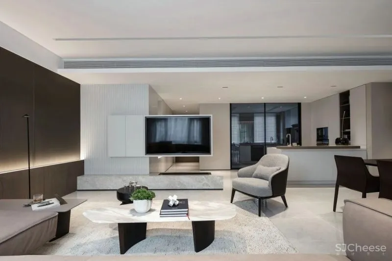 180㎡简约大平层，温和质感的湖畔住宅 南筑设计