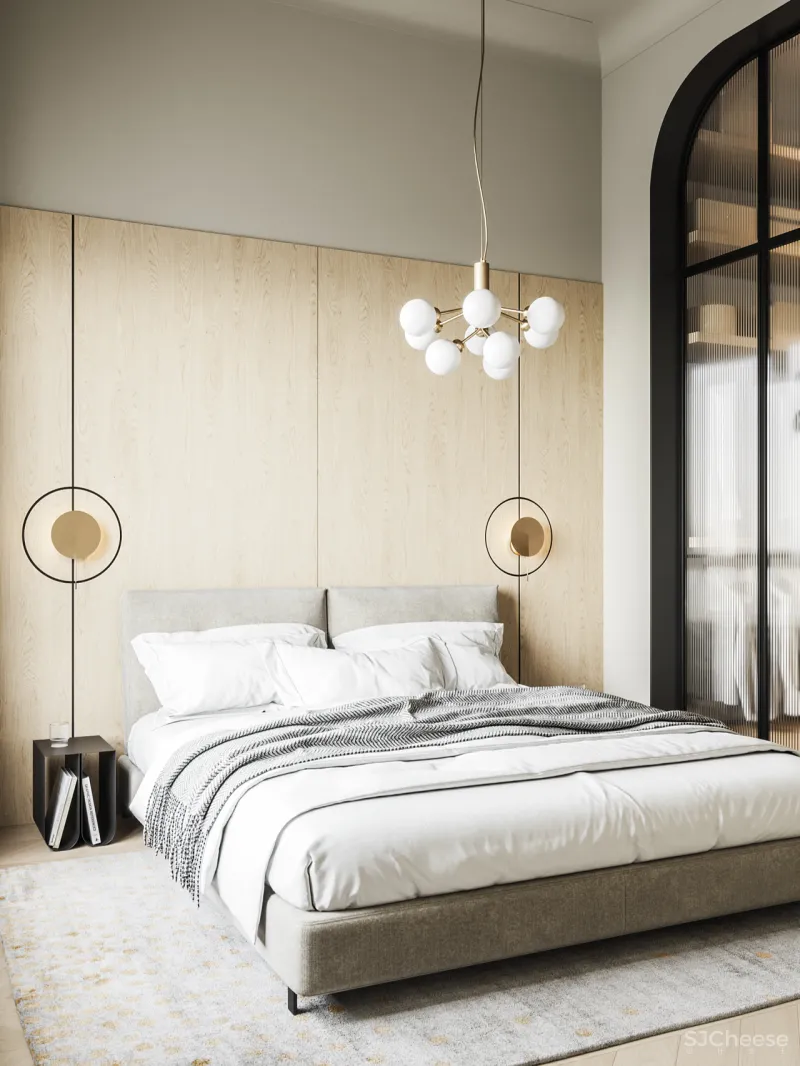 90㎡ 两室一厅,拱形元素的时尚应用,清爽又个性!