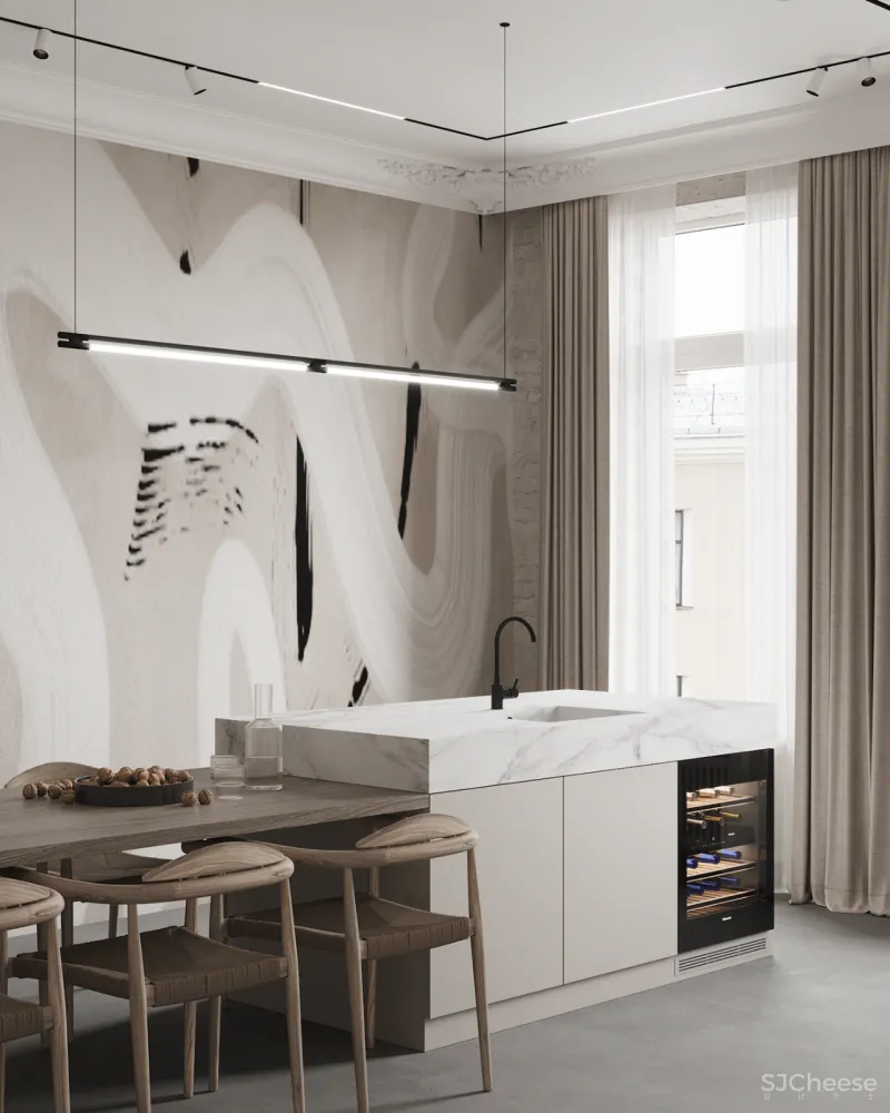 优雅大平层,轻奢有度的欧式风情!