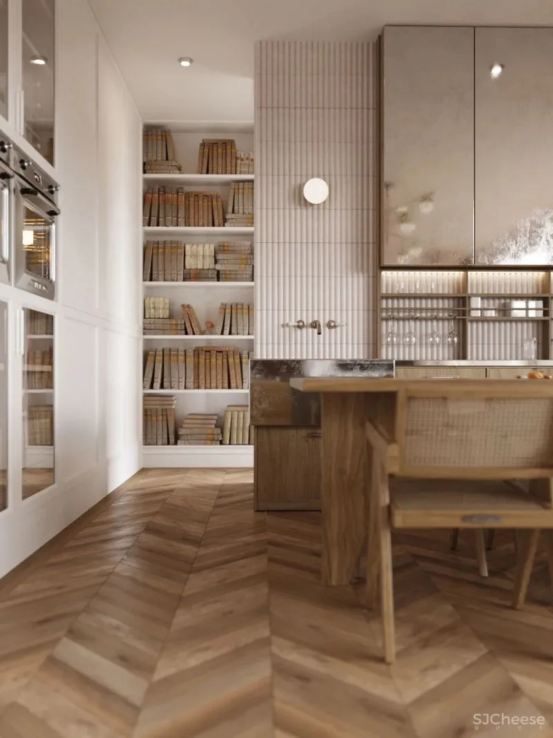 大户型下的浓郁枫叶红,留存满室的明朗光泽!