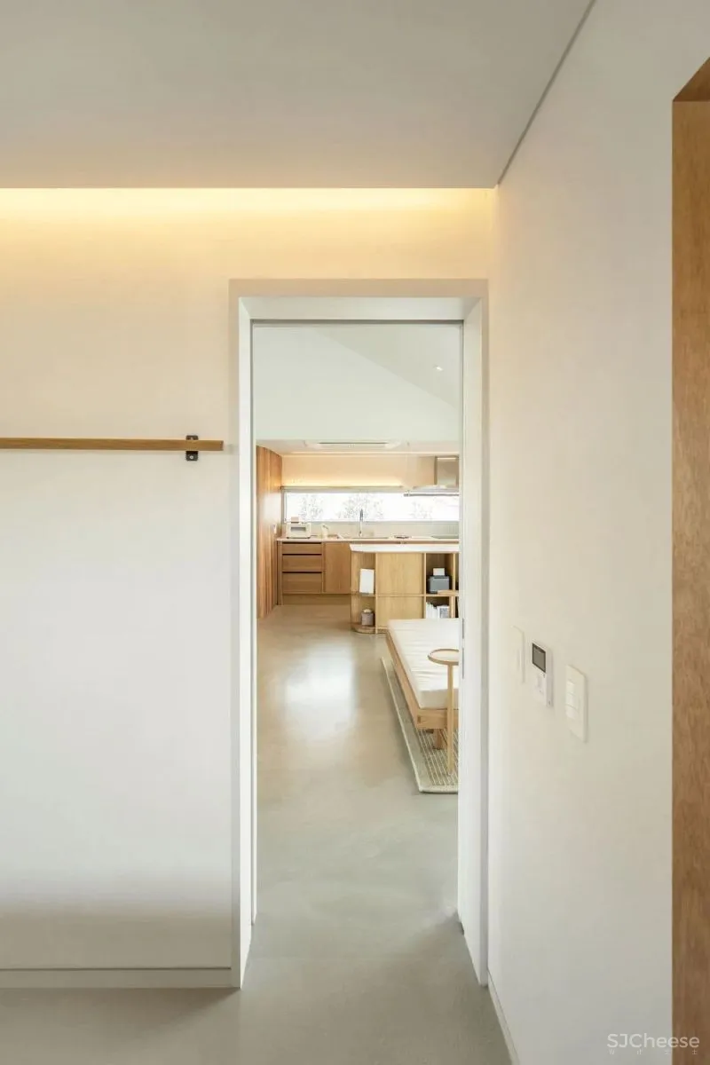 原木度假风，济州岛上的极简小公寓