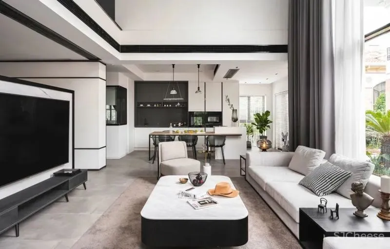 隔出玄关，打开客餐厅，环绕落地窗让家充满阳光 王中玮