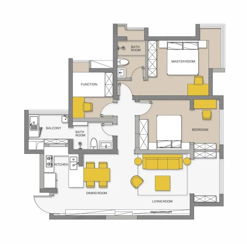 皇家蓝与爱马仕橙,极简空间的时尚活力感 宏福樘设计