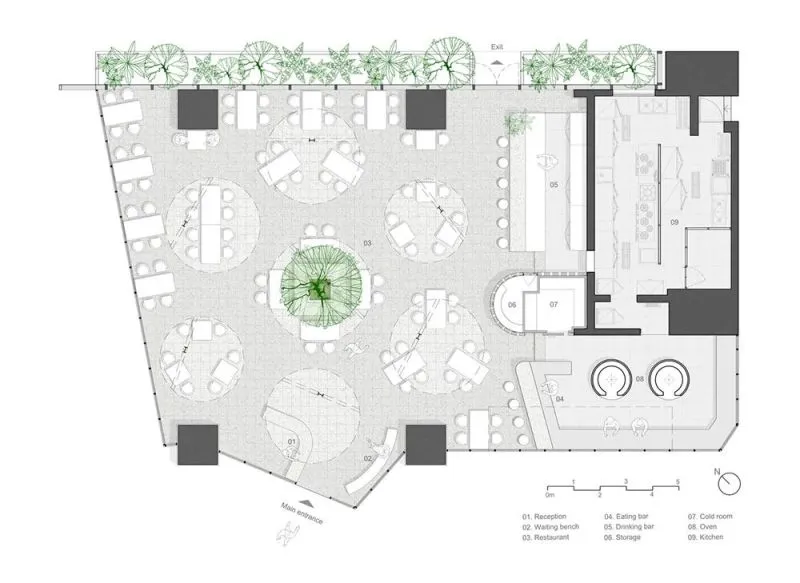 置身于高楼之中,游离于城市之外——越南Pizza 4P’s餐厅