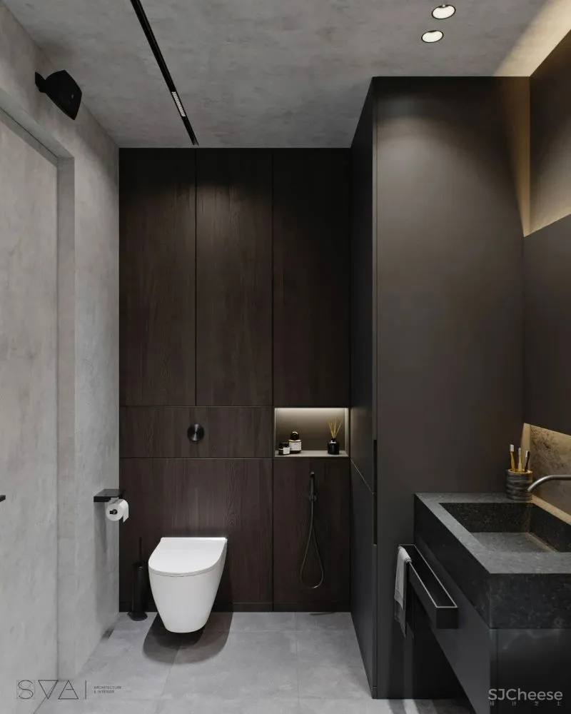 90㎡黑色沉稳，豪宅范儿十足