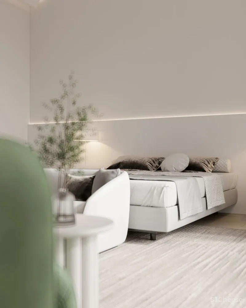 茧界设计:暖色调的油画美墅,尽显极简平衡之美!