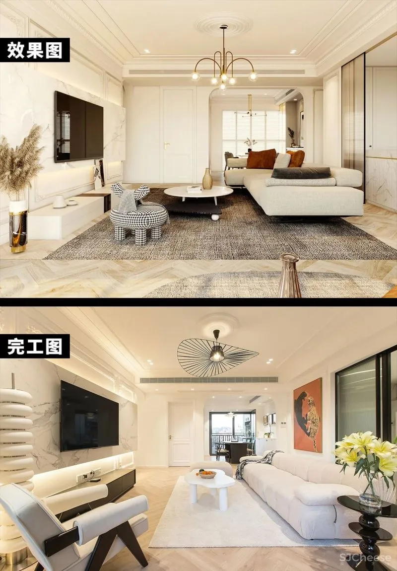 于光影之下,静享 143m² 的法式浪漫!