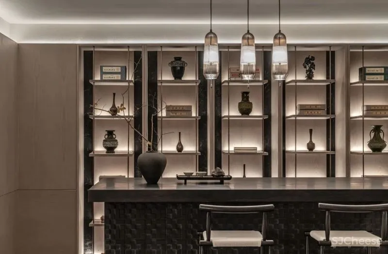 【壹新设计新作】376㎡现代中式别墅样板间——禅语•共鸣！