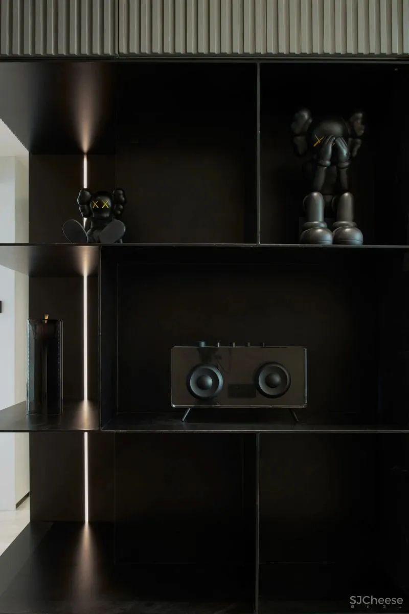 黑、白、灰、木，简练时尚的现代空间｜迪尚设计