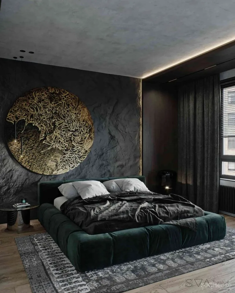 90㎡黑色沉稳，豪宅范儿十足