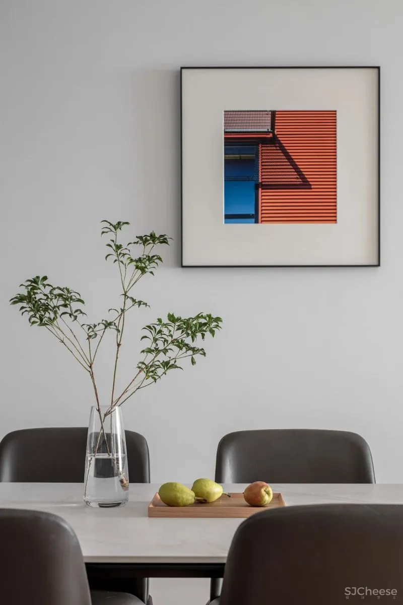 皇家蓝与爱马仕橙,极简空间的时尚活力感 宏福樘设计