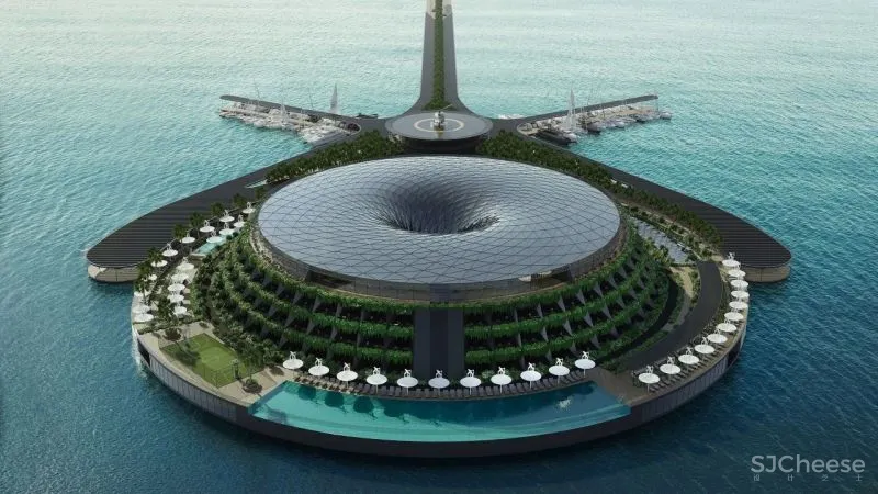 能在海上转动的五星级酒店,这概念设计超乎想象!