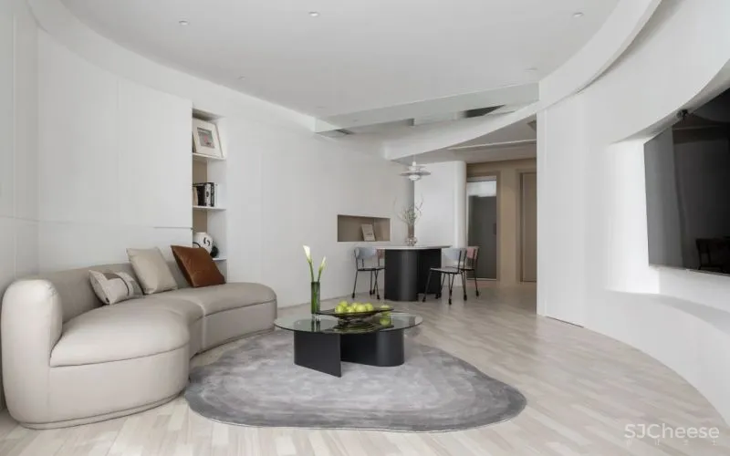 两道弧线串联起来的家，重新定义功能 理居设计