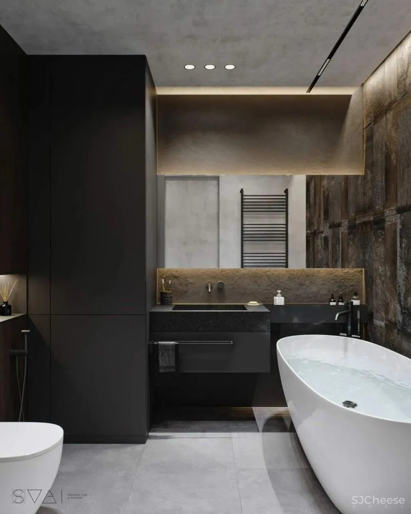 90㎡黑色沉稳，豪宅范儿十足