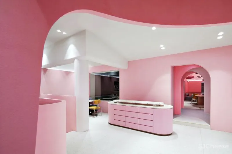 浪漫有趣，轻奢粉色系商业空间