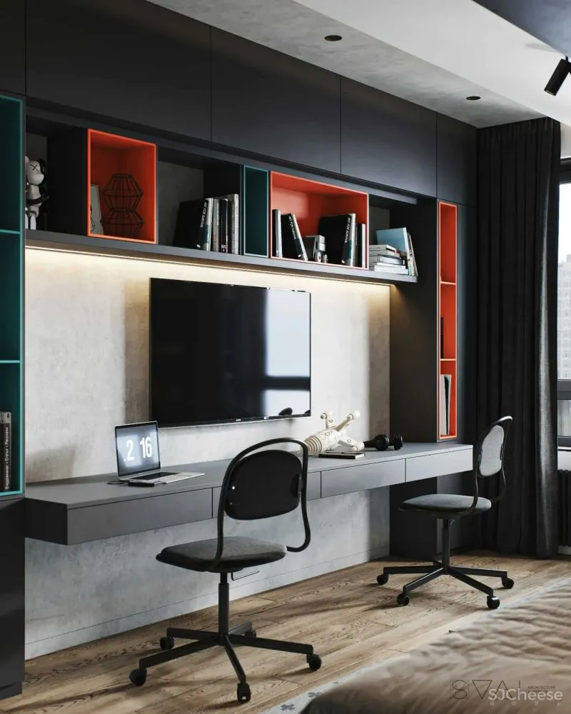 90㎡黑色沉稳，豪宅范儿十足