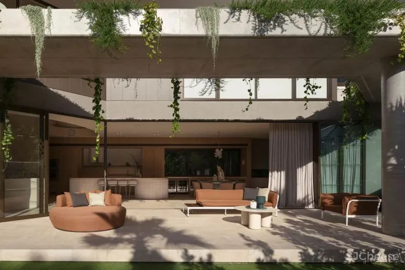 拱形环绕的简约大宅,宅家就能开启度假模式!