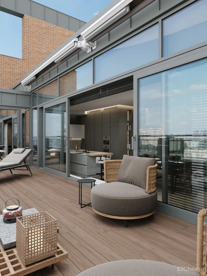 190㎡三居室，拥有阳光大露台，宁静简练！