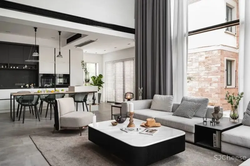 隔出玄关，打开客餐厅，环绕落地窗让家充满阳光 王中玮