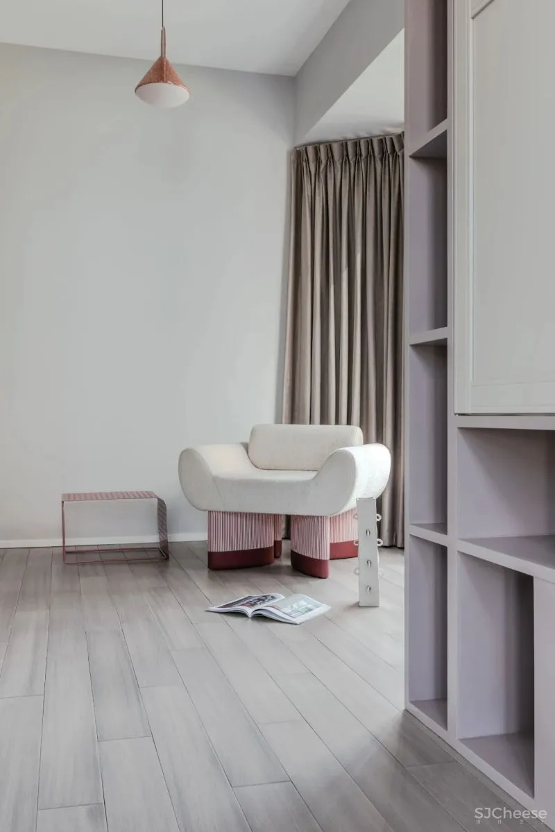 豆绿浅粉 蜂蜜色,折衷主义现代格调 禄本设计