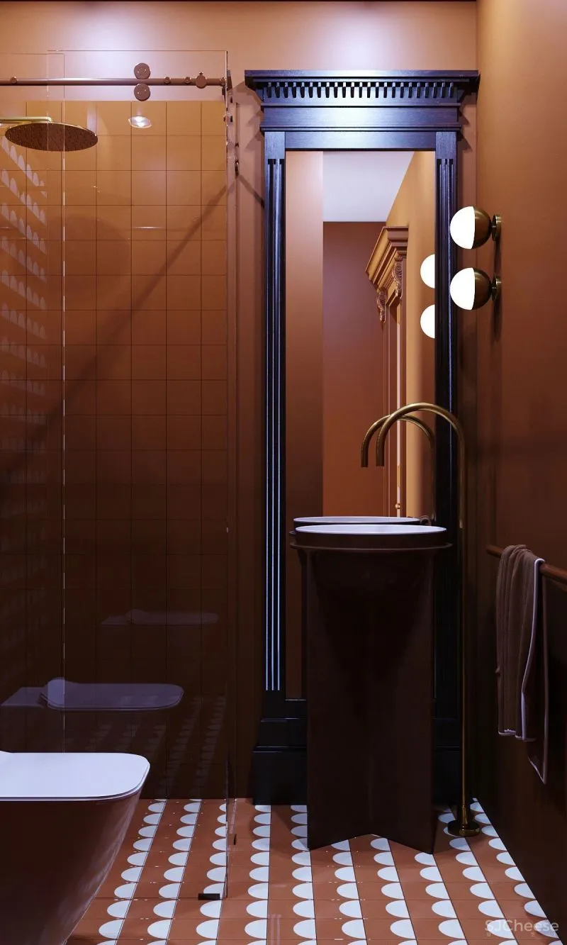 大户型下的浓郁枫叶红,留存满室的明朗光泽!