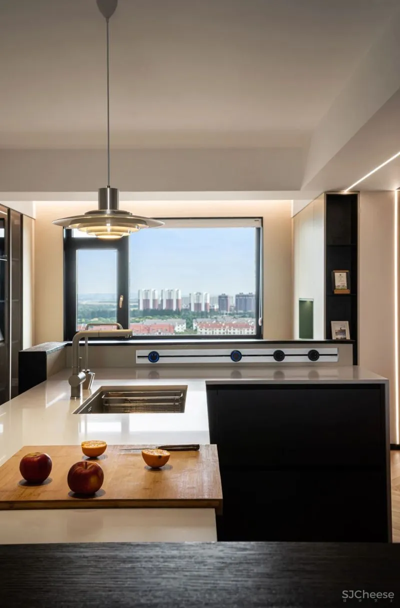 117㎡普通户型“重生”,4米大岛台、投影、收纳...美到认不出!