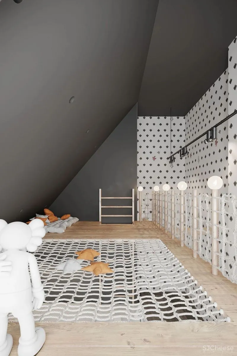 高级灰复式公寓,混凝土这么用简单又大气