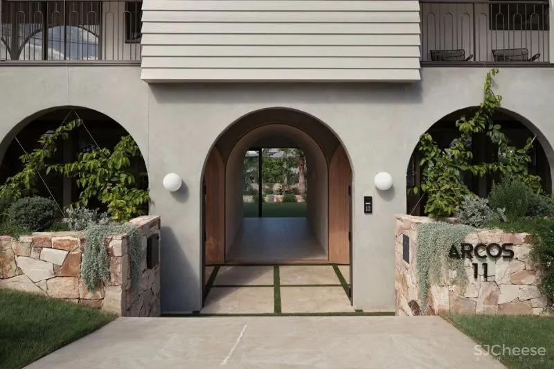 拱形环绕的简约大宅,宅家就能开启度假模式!