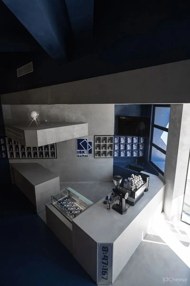 新作 立方体的重构 理想之蓝咖啡，青岛 开尺设计事务所