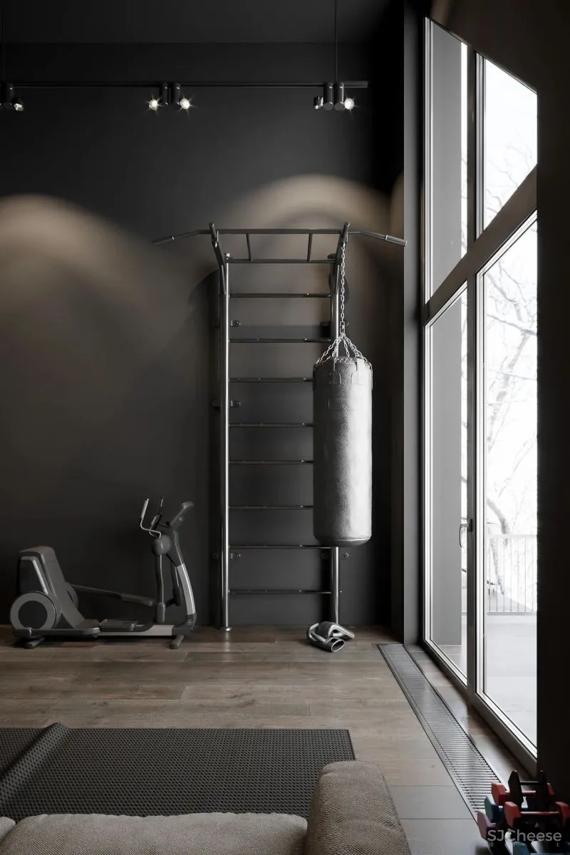 高级灰复式公寓,混凝土这么用简单又大气