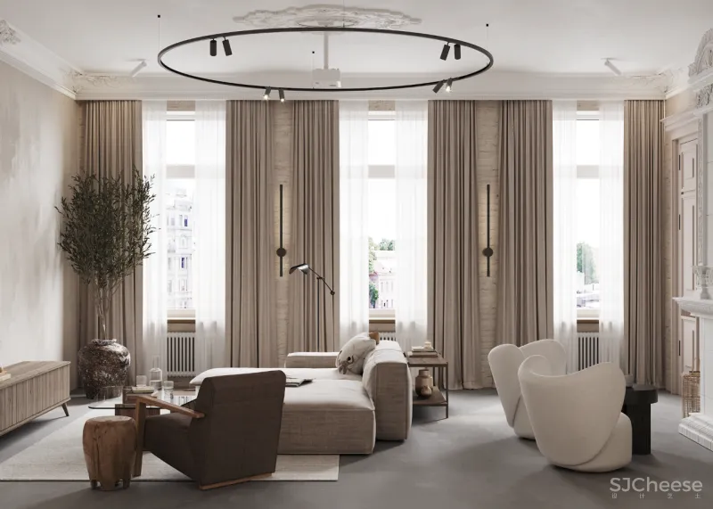 优雅大平层,轻奢有度的欧式风情!