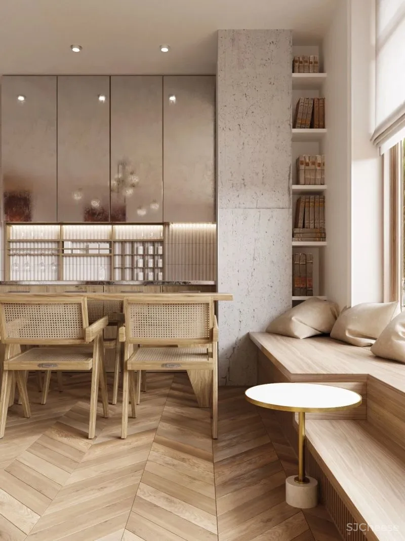 大户型下的浓郁枫叶红,留存满室的明朗光泽!