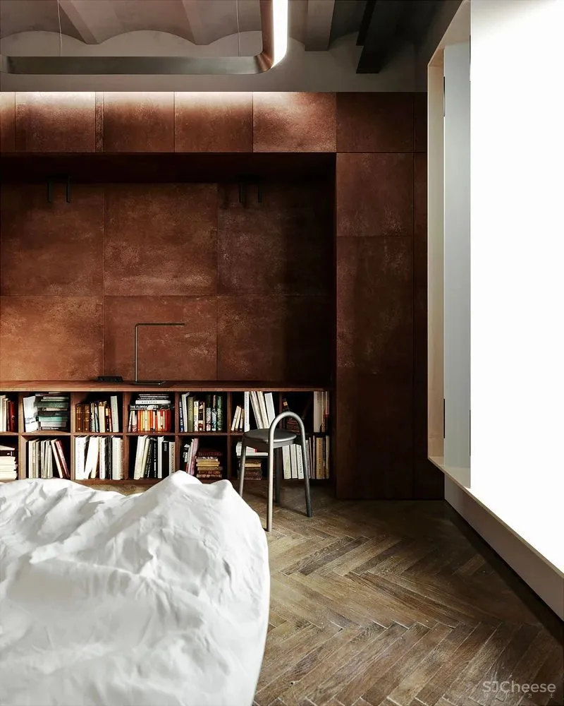 120平米的公寓融合了新与旧、粗犷与细腻、厚重与轻盈