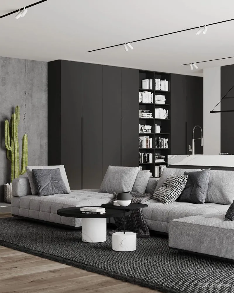 黑 白的色调组合,更能彰显高级感