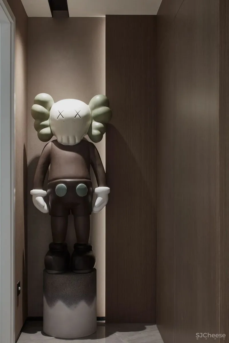 黑、白、灰、木，简练时尚的现代空间｜迪尚设计