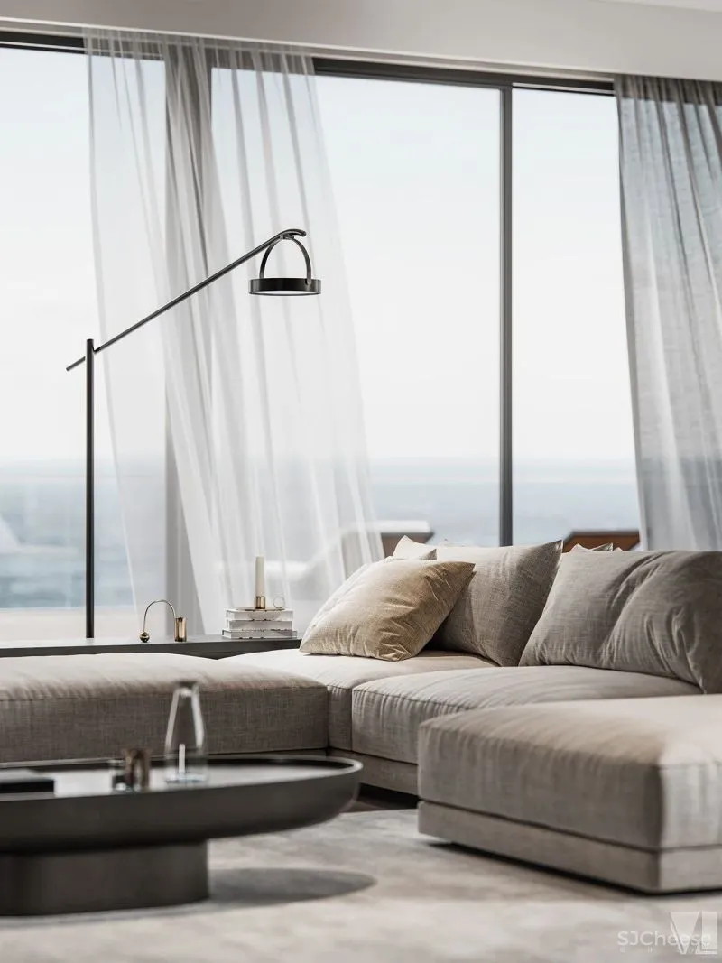 素雅现代的海滨别墅,通透