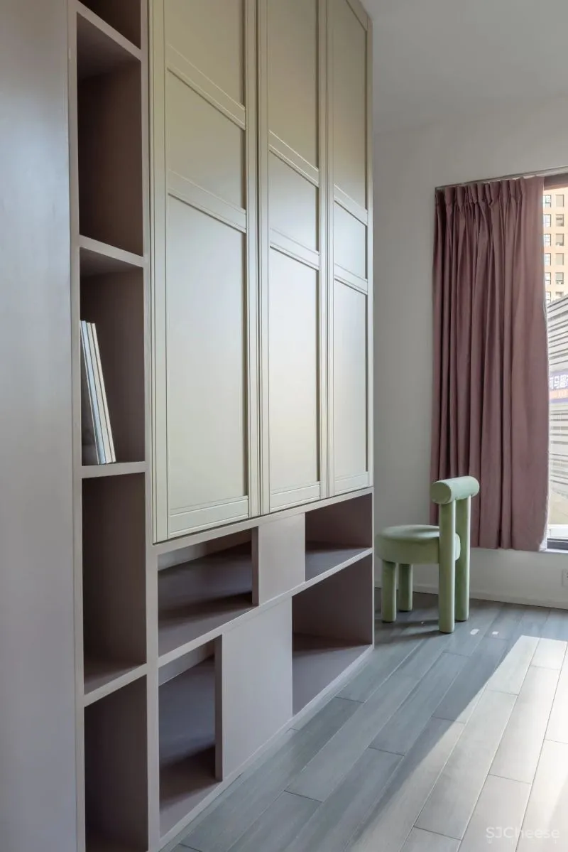 豆绿浅粉 蜂蜜色,折衷主义现代格调 禄本设计