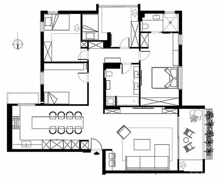 135㎡简约私宅，雅奢！