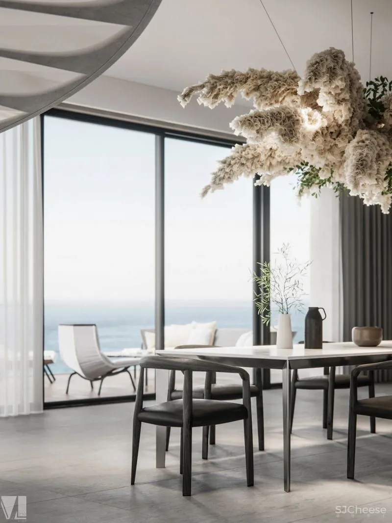 素雅现代的海滨别墅,通透